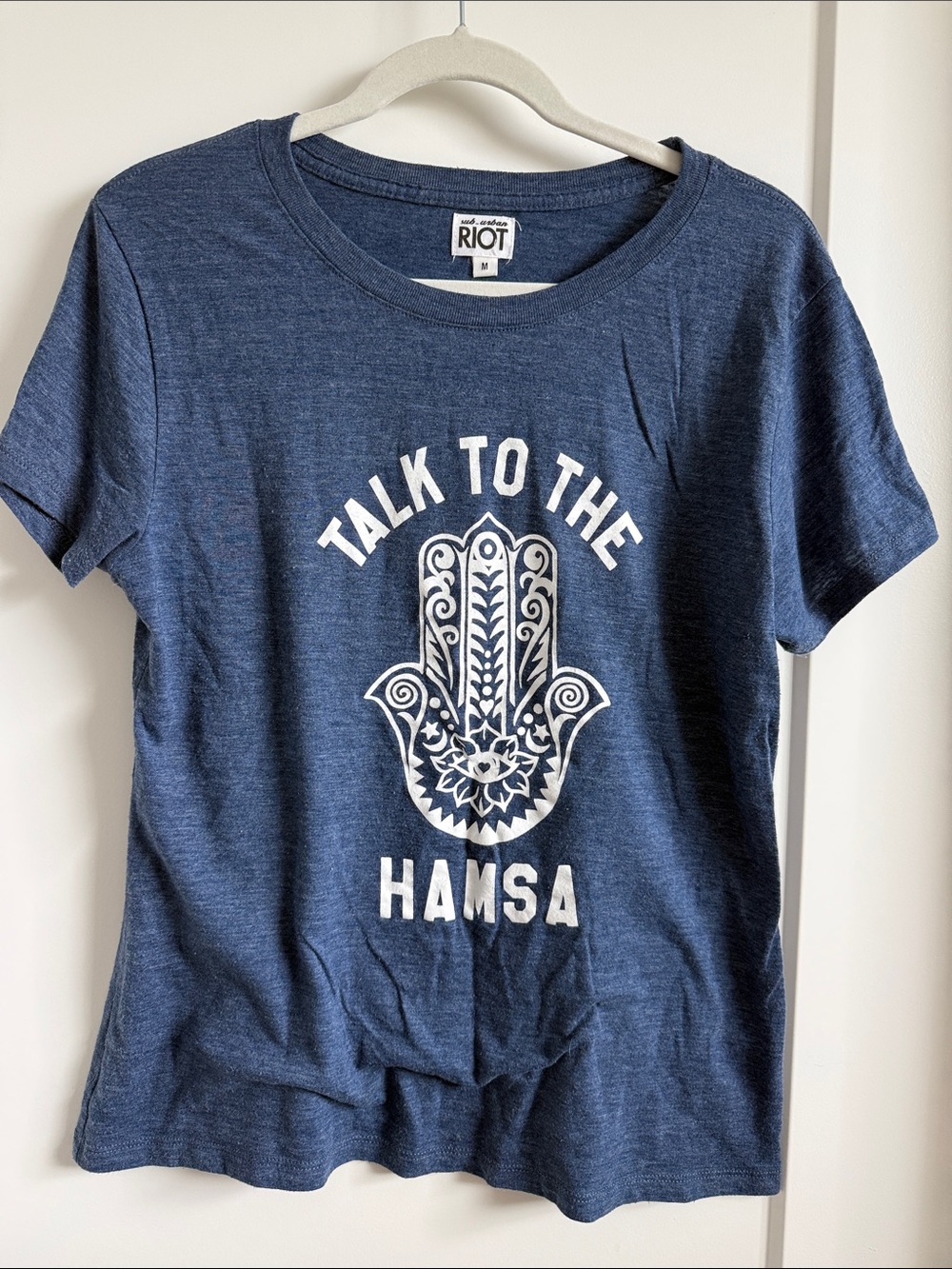 Sub_Urban Riot Blue 'Talk to the Hamsa' Graphic Tee